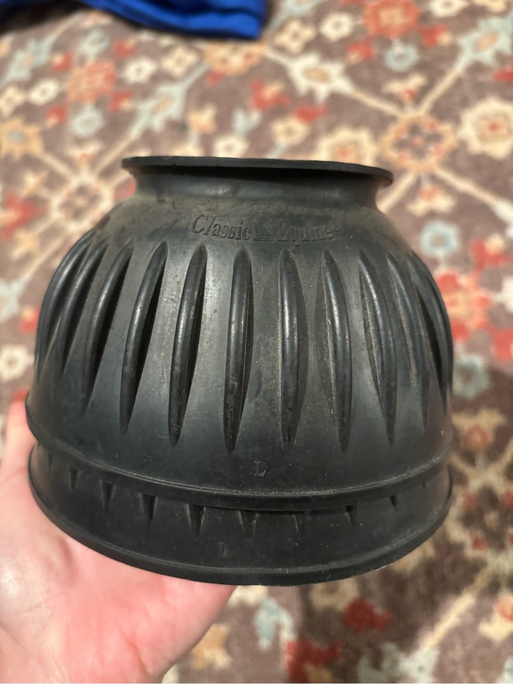 Black Pull On Bell Boot Large